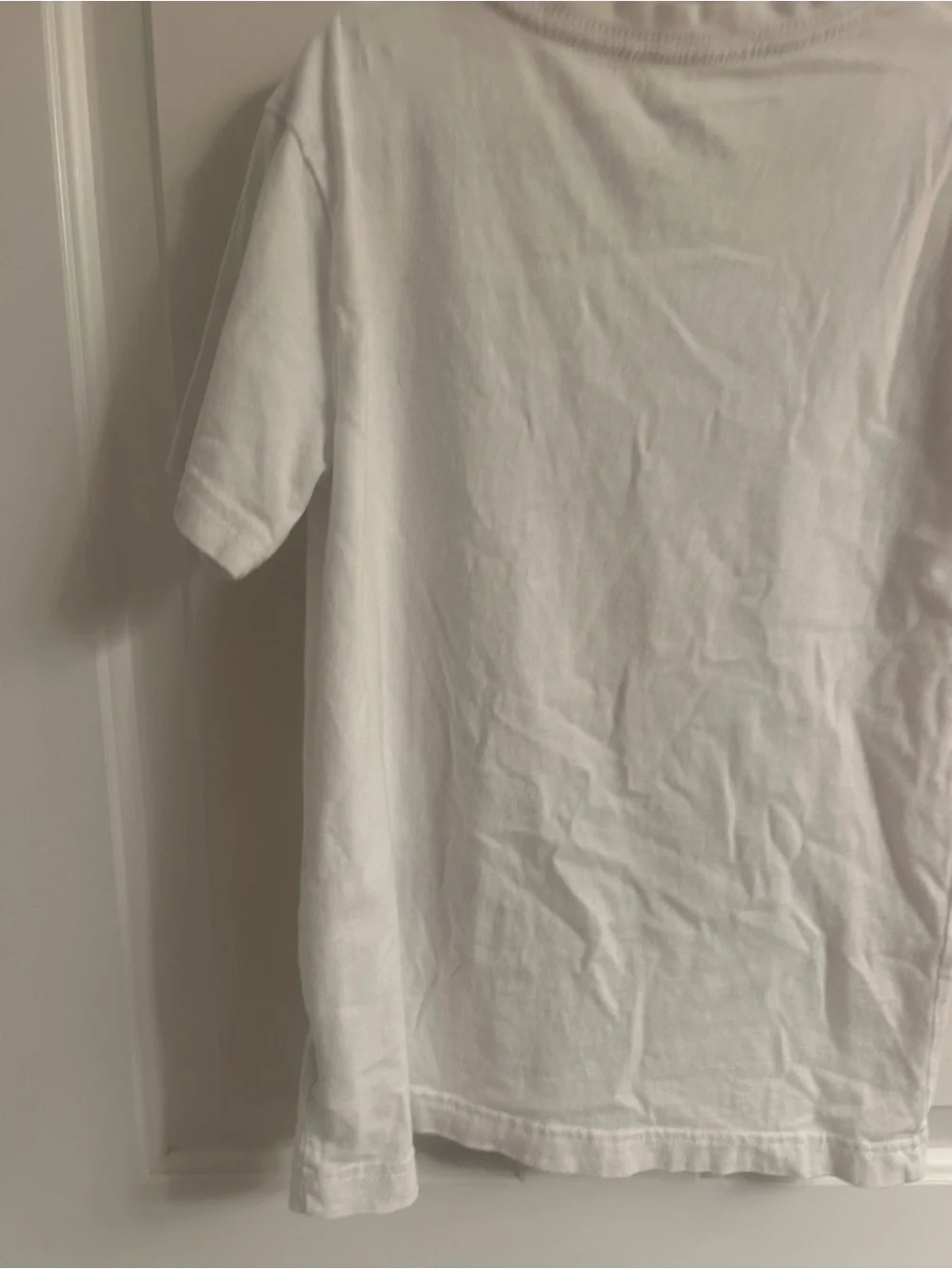 Boys Jordan White Short Sleeve Tee with Gray Graphic and Red Jumpman